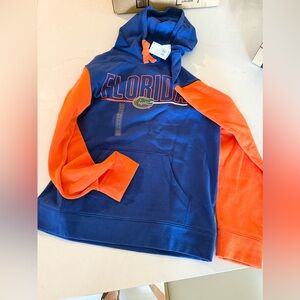 NWT Florida Gators Hoodie Outline 09V7 Deep Royal and Orange M